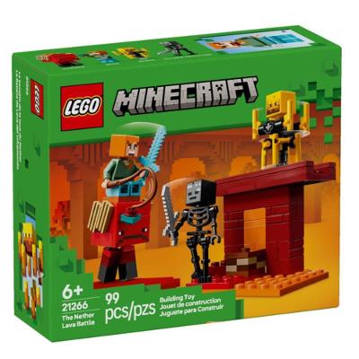 Lego Minecraft - A Batalha Da Lava No Nether - 99 Peças - 21266