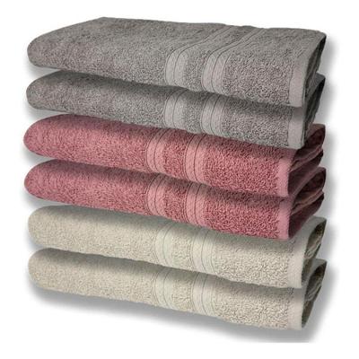 6 Toalhas Grande Super Felpudas E Grossa 80x150 Bege + Rose + Cinza