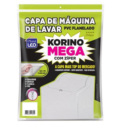 Capa para Máquina de Lavar Plast Leo Korino Mega Proteção Impermeável em PVC 100% com Poliéster g