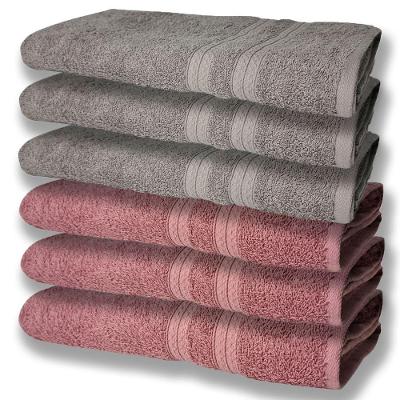 6 Toalhas Grande Super Felpudas E Grossa Algodão 80x150 Rosê + Cinza