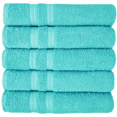 Kit 5 Toalhas Super Grossa E Felpuda Macia 80x150cm Verde Aqua Beka