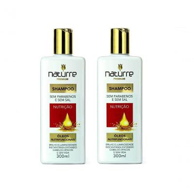 2 Shampoo óleos Nutrifuncionais Naturrê 300ml Brilho Nutrição