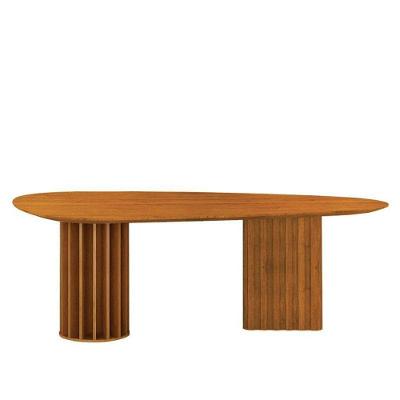 Mesa De Jantar Belle 200x100 Orgânica Cinamomo - Leifer
