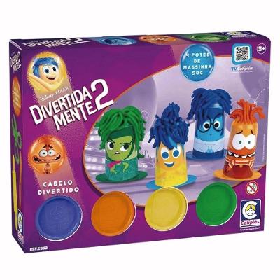 Kit Massinha de Modelar Divertidamente 2 Cabelo Divertido com 4 Potes e Forminhas Cotiplás