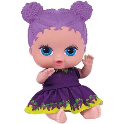 Boneca Bebê Frutinhas Uva Vinil Macio Perfumado e Cheirinho de Frutas Roxa Cotiplás