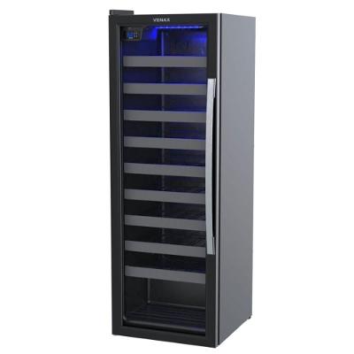 Adega Venax Piubella Cave 200L para 50 Garrafas Vidro Duplo Preto Fosco 220V