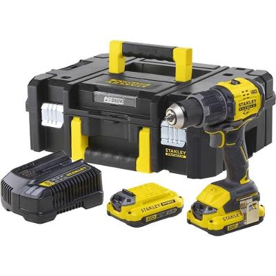 Parafusadeira Furadeira Stanley Sbd716d2t-br 20 V Max 2 Ah Bivolt Mandril Metálico Aperto Rápido 16