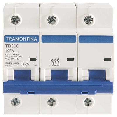 Mini Disjuntor Tramontina 3 Polos 100 A Curva C Nbr 60898 Branco