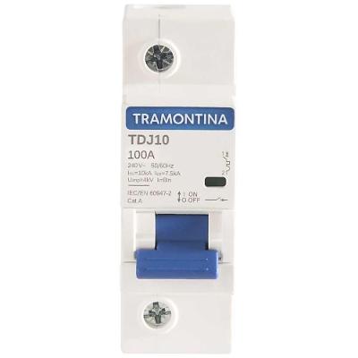 Mini Disjuntor Tramontina 100 A 1 Polo Curva C Branco Nbr 60898