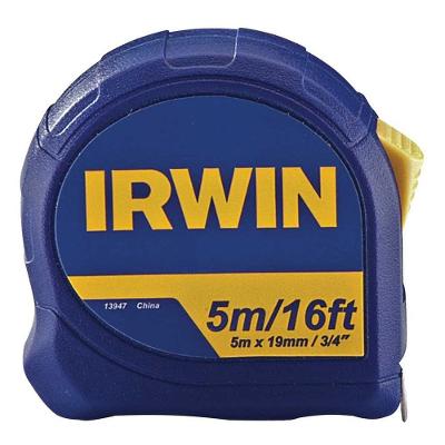 Trena Curta Irwin 5 M X 19 Mm Aço Nylon Caixa Anatômica Ergonômica Com Trava E Freio