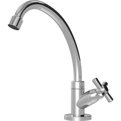 Torneira Plástica De Bancada Delta Cromada 16 Cm 1/2 - 3/4 Móvel 1/4 De Volta