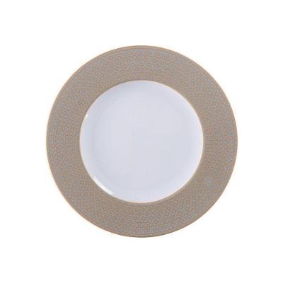 Prato Raso Tramontina Aurum Em Porcelana Decorada 28 Cm