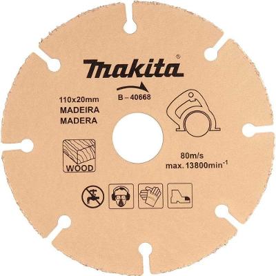 Disco De Corte Para Madeira Makita 110 Mm - Grãos De Tungstênio Soldados A Laser Para Serras Mármore