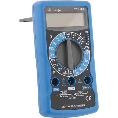 Multímetro Digital Minipa Et-1002 600 V Tensão Dc/ac Corrente Dc 10 A Resistência Teste De Diodo E
