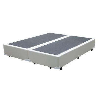 Base Box King Bipartido Branco Sintético 198x203