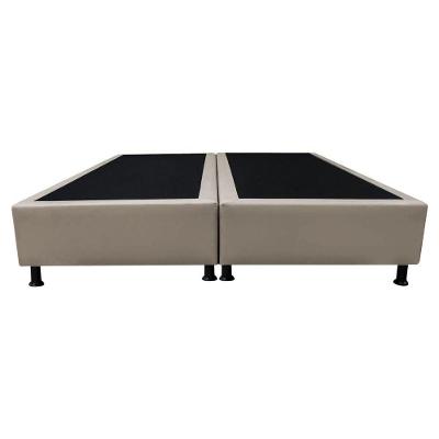 Base Box Queen Bipartido Bege Sintético 158x198