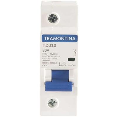 Mini Disjuntor Tramontina 80 A 1 Polo Curva C Branco Nbr 60898