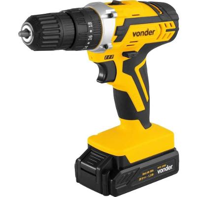 Parafusadeira Furadeira Vonder 20 V Com Maleta 18 Posições De Torque 2 Velocidades Led Bivolt