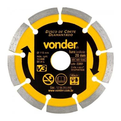Disco Diamantado Vonder V3 Furo 20 110mm