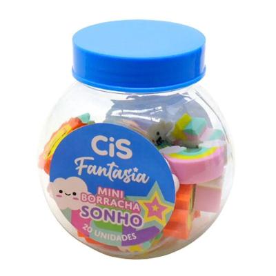 Borracha Cis Mini Fantasia Cis Sonho em Formato de Animais Macias Pote com 20 Unidades