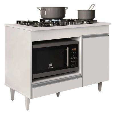 Balcão Multiuso Para Cooktop 4 Bocas Georgia Branco - Lumil Móveis