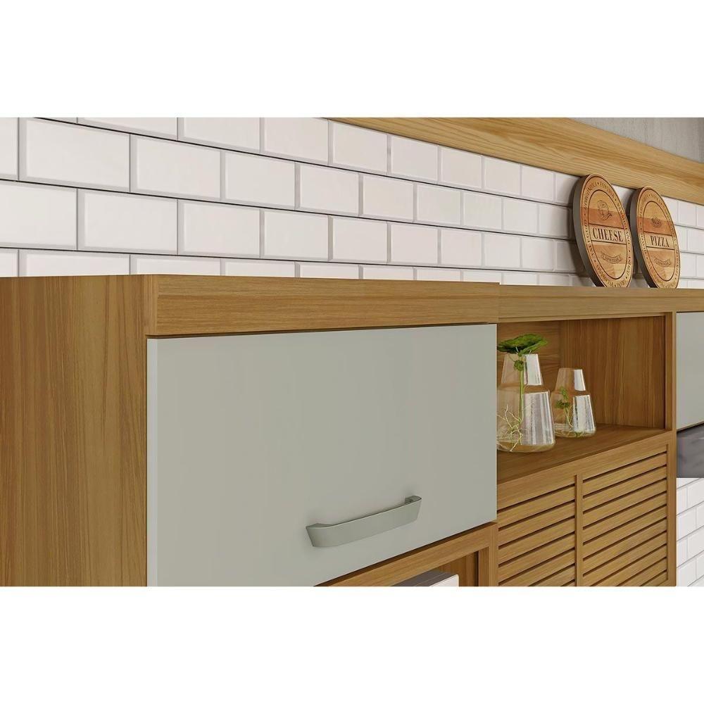 Cozinha Modulada Nesher Princesa 3 Peças (balcão + Aéreo + Paneleiro) C3p23 Freijo/off White - 7