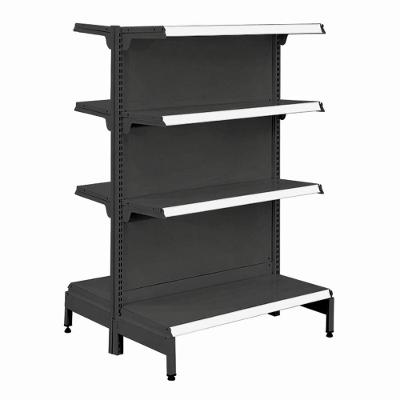 Gôndola Prateleira Preta 4 Níveis 40x30 New Plus 1,40 Central Inicial Pe Branco - Sa Gôndolas