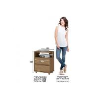 Mesa Cabeceira Campeche c/ 2 Gavetas Branco - Henn