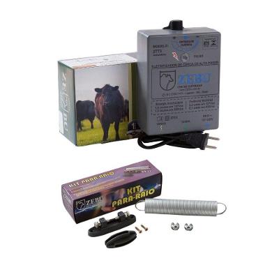 Eletrificador Cerca Elétrica Para Pequenas Propriedades 2.500m 2tt3 Bivolt + Kit Para-raios - Zebu Bivolt