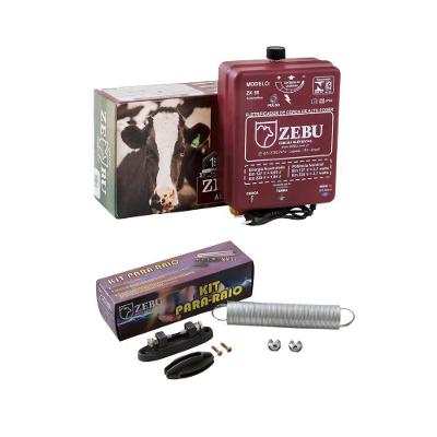 Eletrificador Cerca Elétrica Médias Propriedades Até 25.000m Zk50 Bivolt + Kit Para-raios - Zebu Bivolt