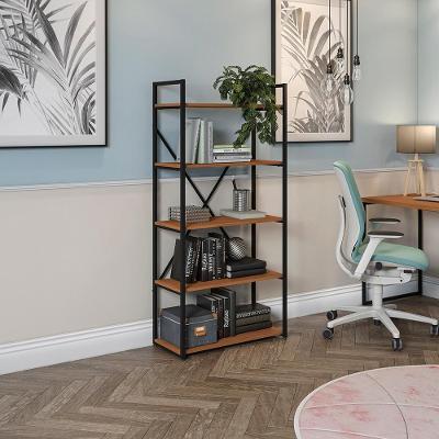 Estante Alta Kappesberg 5 Prateleiras Industrial Canela-preto Fosco 150cm X 72cm