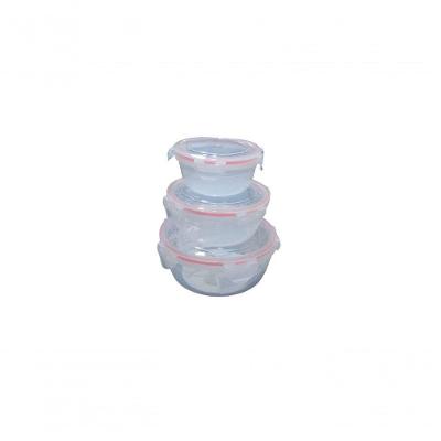 Conjunto 3 Pote Hermético Redondo Multiuso Com Tampa