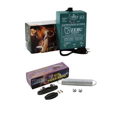 Eletrificador Cerca Elétrica Pequenas Propriedades 4.500m Ppcr Bivolt + Kit Para-raios - Zebu Bivolt