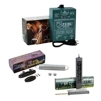 Eletrificador Cerca Elétrica Pequena Propriedade 4500m Ppcr Bivolt + Kit Para-raio + Voltímetro Zebu Bivolt