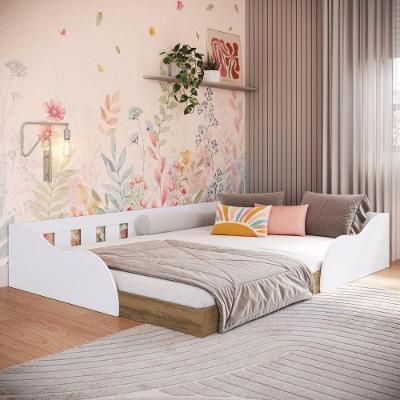 Cama De Casal Montessoriana Para Colchão 188x138cm Multimóveis CR40152 Branco-mel