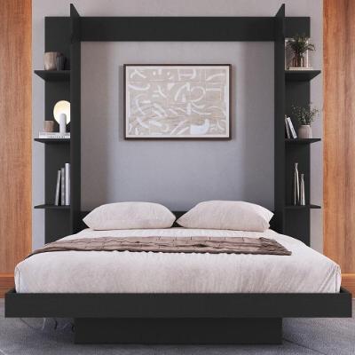 Cama De Casal Articulada Com Estante Para Colchão 188x138cm Multimóveis CR40141 Grafite