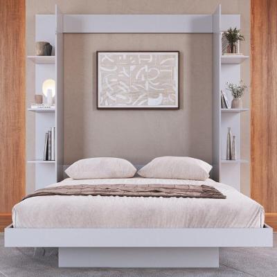 Cama De Casal Articulada Com Estante Para Colchão 188x138cm Multimóveis CR40141 Branco