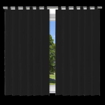 Cortina Blackout Preto - 280x280cm - C/ Alça P/ Varão