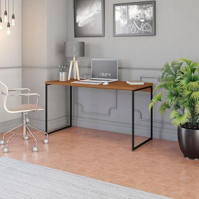 Mesa De Escritório Escrivaninha Kappesberg Industrial Canela-preto Fosco 136cm