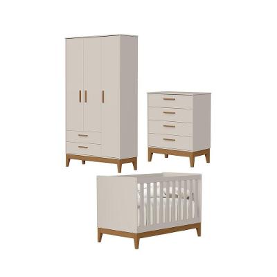 Jogo De Quarto Para Bebe Completo 3 Portas Flip Areia