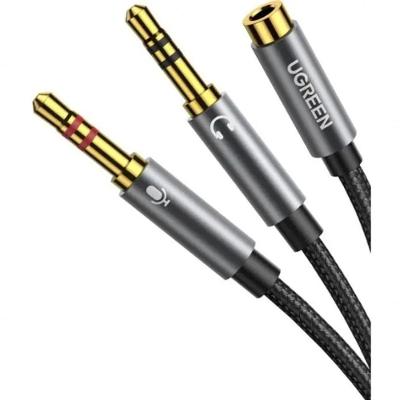 Cabo De áudio Ugreen 2x P2 Macho Para P2 Fêmea, 20cm - Av140
