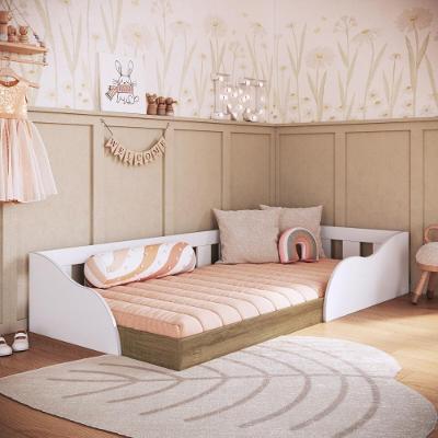 Cama De Solteiro Montessoriana Para Colchão 188x78cm Multimóveis CR40151 Branco-mel
