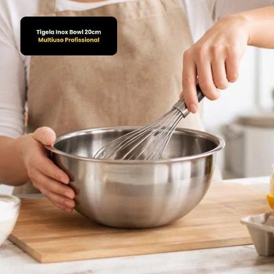 Tigela De Inox 20cm Multiuso Profissional