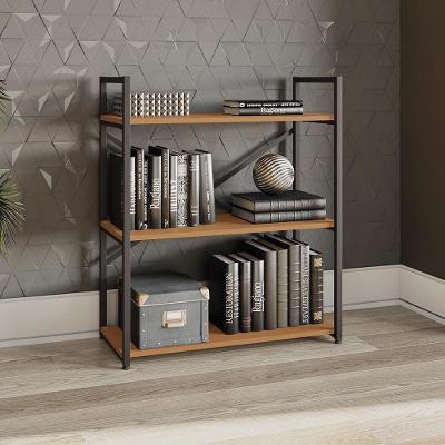 Estante Baixa Kappesberg 3 Prateleiras Industrial Canela-preto Fosco 85cm X 72cm