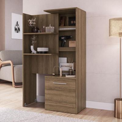 Estante De Escritório Com Compartimento Oculto 1 Porta Multimóveis Cr25349 Mel