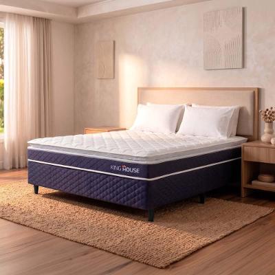 Cama Box Azul Durban Azul D28 Casal 138x188 - King House