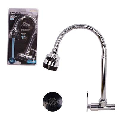 Torneira Gourmet De Parede Com Ducha Para Cozinha - Inox
