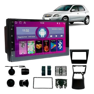 Central Multimídia Automotiva Android Auto Prisma G1 7 Touch Screen IPS Bluetooth Wi-Fi USB Preto