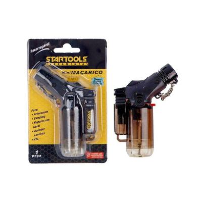 Mini Maçarico a Gás Recarregável com Chama Até 1300 graus C e Sistema de Segurança Startools