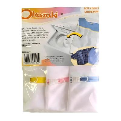Kit Redes Protetoras para Roupas P m g em Poliéster e Nylon com Zíper para Lavagem de Peças